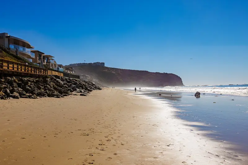 Beach homes along the boardwalk, looking north, Strand Beach, Dana Point