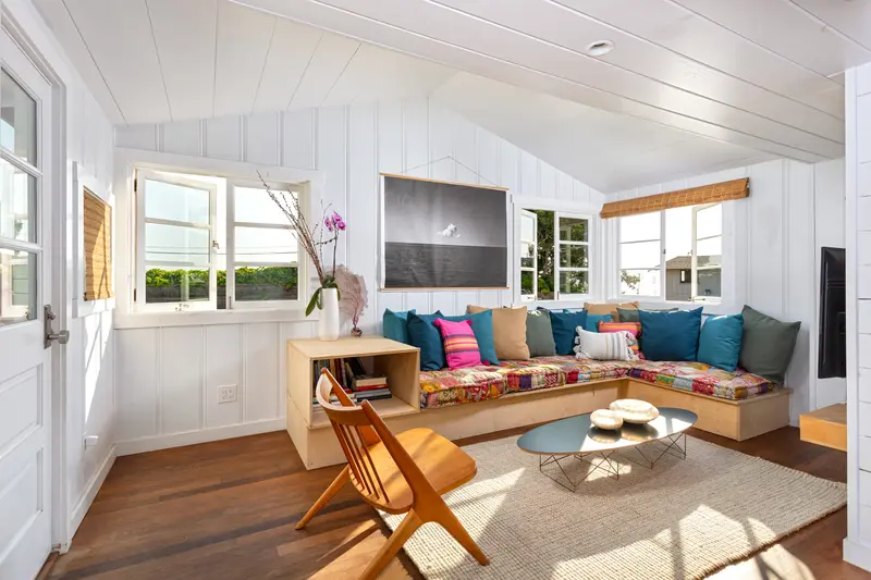 Living room seating area — Bungalow, Laguna Beach real estate photography