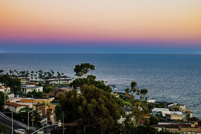 Coastal panoramic view from the property — Laguna Beach real estate photography