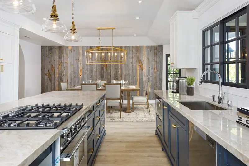 Kitchen virtually staged with stainless appliances, Nellie Gail, Laguna Hills