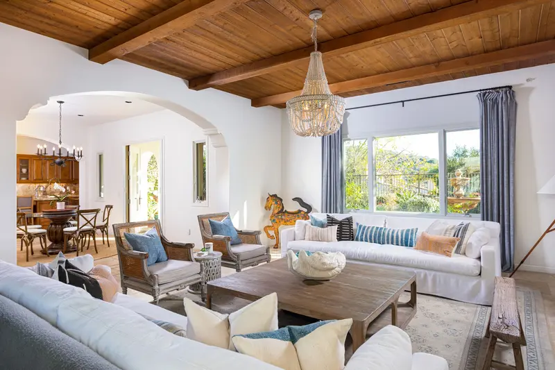Great room opening to the dining room and kitchen — San Clemente real estate photography