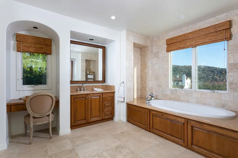 Primary bathroom vanity nook — San Clemente real estate photography