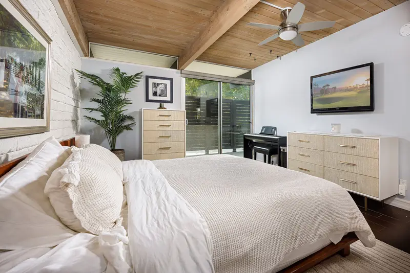 Bedroom with media wall — San Clemente real estate photography