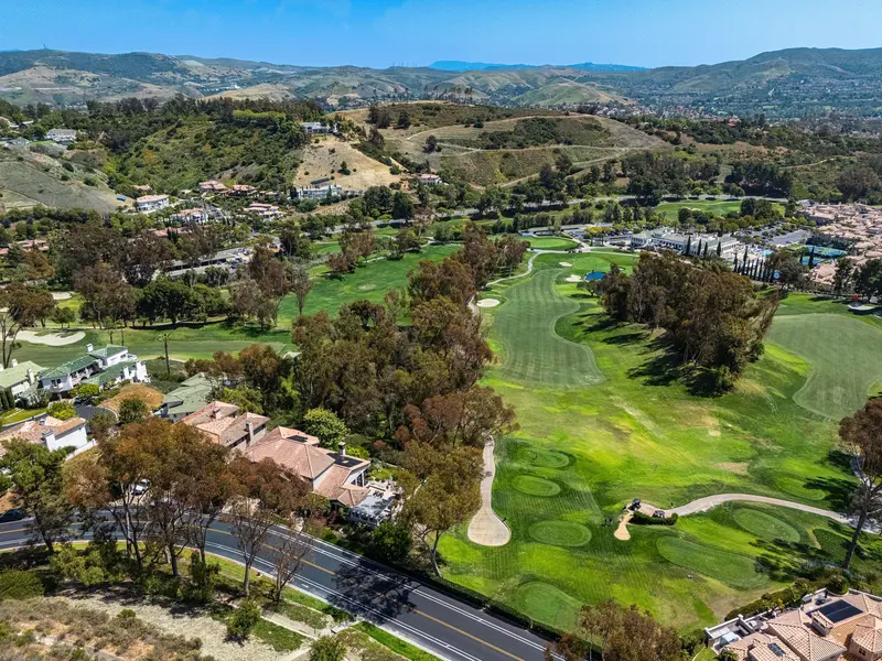 Aerial view over the Marbella golf course — San Juan Capistrano real estate photography