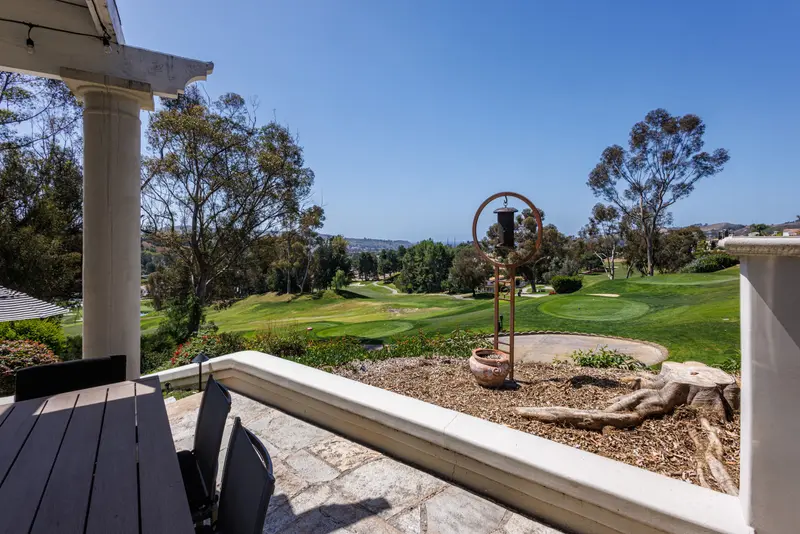 Marbella Country Club course marker detail — San Juan Capistrano real estate photography