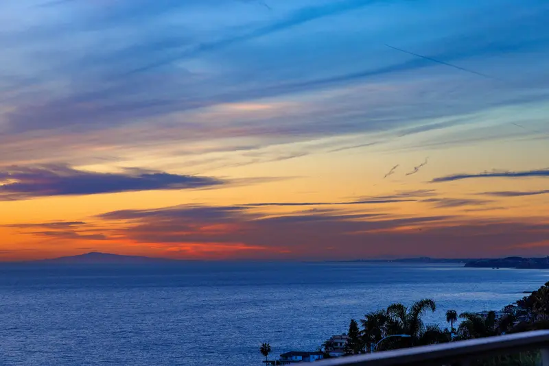 Sunset ocean view from the property — Laguna Beach real estate photography
